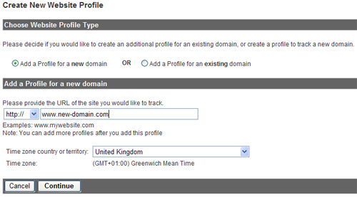 Google Analytics screen shot