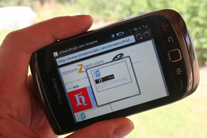 Listening to a streamZcast broadcast on mobiledevice