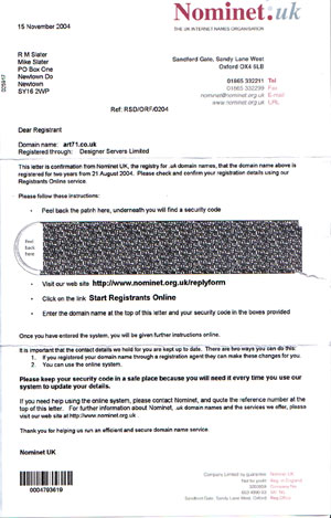 Nominet Form