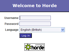 Screen display of Webmail